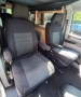 Pasvorm stoelhoezen set (stoel en stoel) Volkswagen Transporter T6 2015 t/m heden - Stof zwart