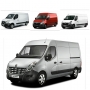 Pasvorm autostoelhoezen (2 zits) Renault Master 2010-2024 / Opel Movano 2010-2021 / Nissan NV400 2010-2021 / Interstar 2022-2024 - Stof zwart