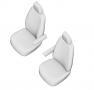 Pasvorm autostoelhoezen (2 zits) Renault Master 2010-2024 / Opel Movano 2010-2021 / Nissan NV400 2010-2021 / Interstar 2022-2024 - Stof zwart