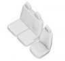 Pasvorm stoelhoezen set (stoel en duobank) Ford Transit Custom 2012 t/m 2023- Stof zwart