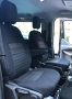 Pasvorm stoelhoezen set (stoel en stoel) Ford Transit Custom 2012-heden - Stof zwart