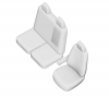 Pasvorm stoelhoezen set (stoel en duobank) voor Iveco Daily 2014-heden - Stof zwart