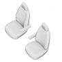 Pasvorm stoelhoezen set (stoel en stoel) voor Ford Transit 2014 t/m heden -Stof zwart