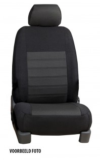 Pasvorm stoelhoezenset Volkswagen Caddy (standaard stoel Trendline) 2015 t/m 2020 - Stof zwart