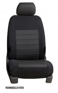 Pasvorm stoelhoezen set (stoel en stoel) Ford Transit Connect 2014-2018 - Stof zwart