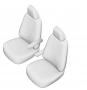 Pasvorm stoelhoezen set (stoel en stoel) Citroen Jumpy / Peugeot Expert / Toyota Proace 2016-heden / Opel Vivaro (C) 2019-heden / Fiat Scudo 2022-heden - Stof zwart
