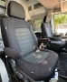 Pasvorm autostoelhoezen (2 zits) VW Crafter / MAN TGE 2017-heden (STANDAARD BESTUURDERSSTOEL)- Stof zwart