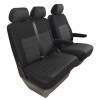Pasvorm stoelhoezen set (stoel en duobank) Ford Transit Connect 2019 t/m heden - Stof zwart