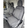 Pasvorm stoelhoezen set (stoel en duobank) Ford Transit Custom 2023-heden / Volkswagen Transporter T7 2024-heden - Stof  zwart