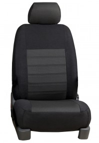 Pasvorm stoelhoezen set (stoel en stoel) Ford Transit Custom 2023-heden - Stof  zwart