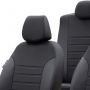 Pasvorm autostoelhoezenset Ford Ranger 2012 t/m heden (5 persoons dubbel cabine) - stof zwart