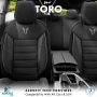 Stoelhoezenset Toro zwart-grijs (complete set)