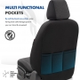 Stoelhoezenset Toro zwart-blauw (complete set)