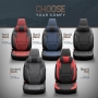 Autostoelhoezenset Voyager blauw-zwart (complete set  inclusief nekkussen)