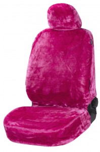 Teddy autostoelhoes Fluffy Pink universeel (voorstoel) - kleur roze