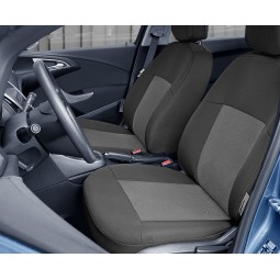 Pasvorm  stoelhoezen Opel ASTRA-J  - ARES - Zwart/grijs (voorset)