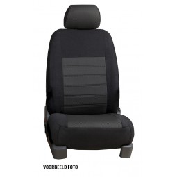 Pasvorm stoelhoezen set Volkswagen Caddy (standaard stoel Trendline) 2015 t/m 2020 - Stof zwart
