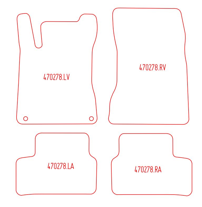 Automatten Mercedes GLA (2020-Heden)