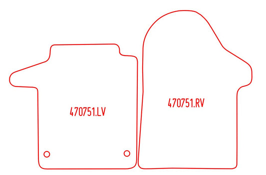 Automatten Mercedes eVito  Bestelwagen / eVito mpv / Vito 447 Bestelwagen / Vito 447 (dubbel cabine) Bestelwagen / Vito 447 Tourer mpv (2020-Heden)