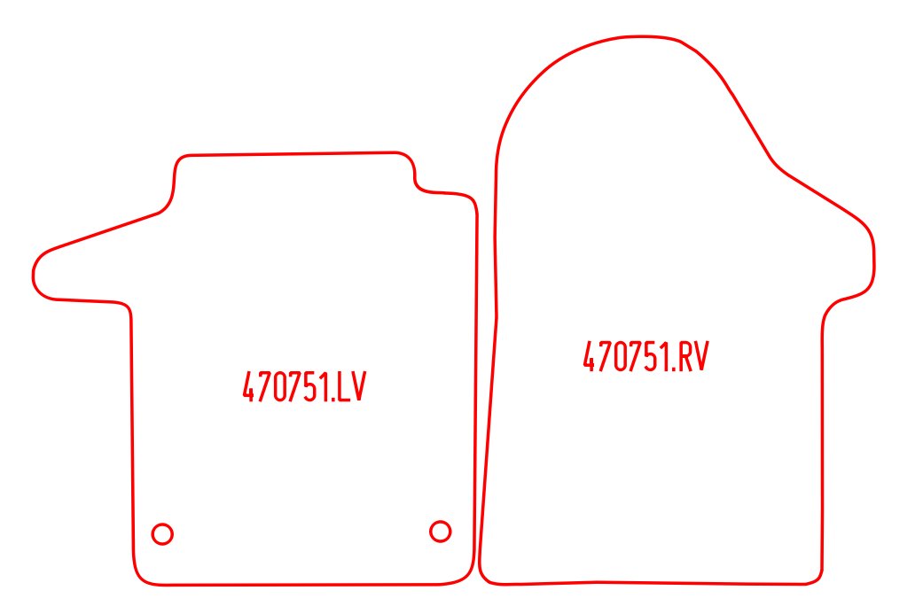 Automatten Mercedes eVito  Bestelwagen / eVito mpv / Vito 447 Bestelwagen / Vito 447 (dubbel cabine) Bestelwagen / Vito 447 Tourer mpv (2020-Heden)