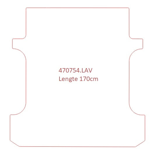 Laadvloermat Mercedes Vito 447 (dubbel cabine) (2014-Heden)