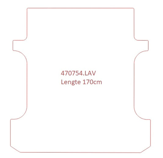 Laadvloermat Mercedes Vito 447 (dubbel cabine) (2014-Heden)