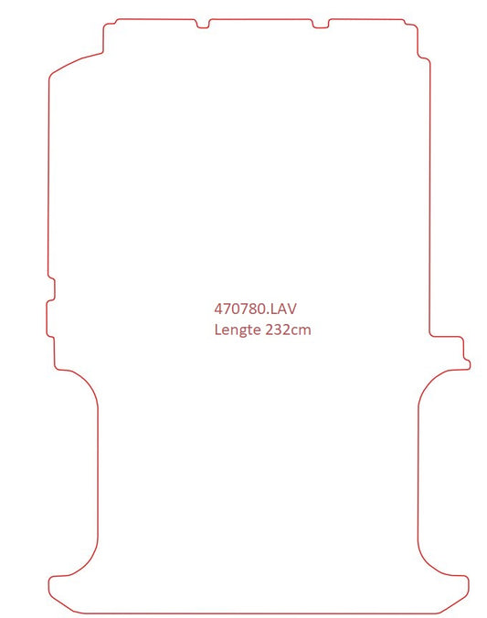 Laadvloermat Mercedes Vito 639 (enkel cabine) (2003-2014)