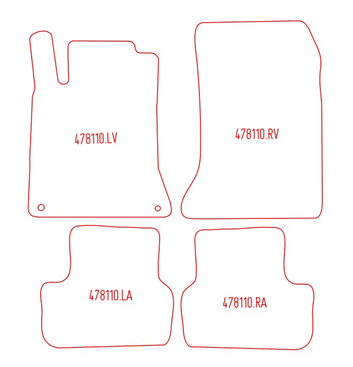 Automatten Mercedes GLA  (2013-2020)