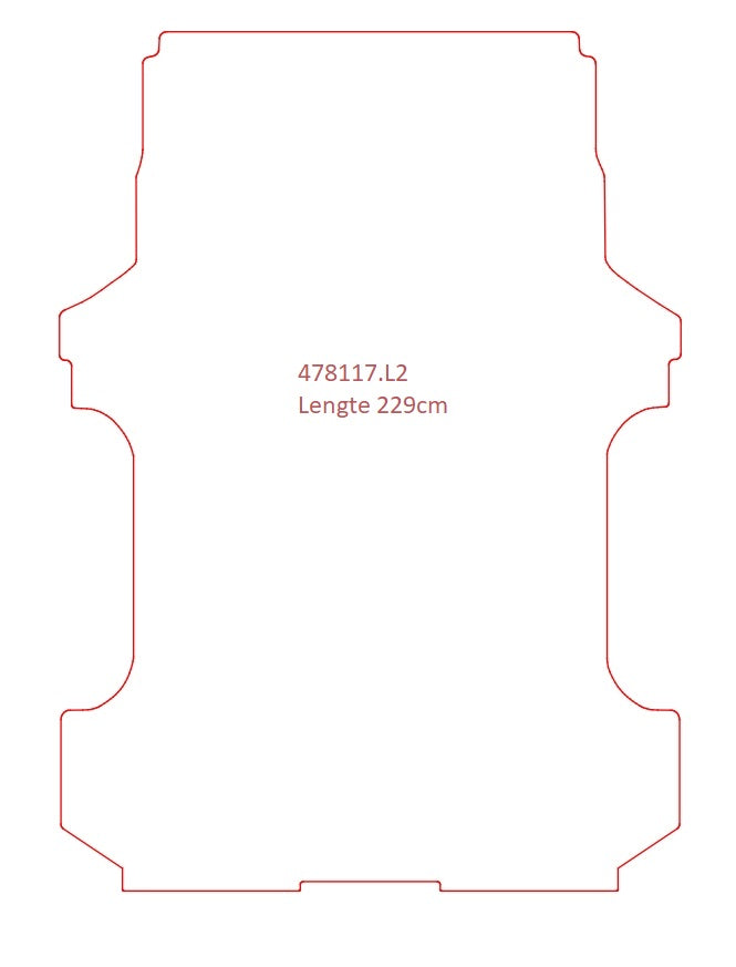 Laadvloermat Mercedes Vito 447 (dubbel cabine) (2014-Heden)