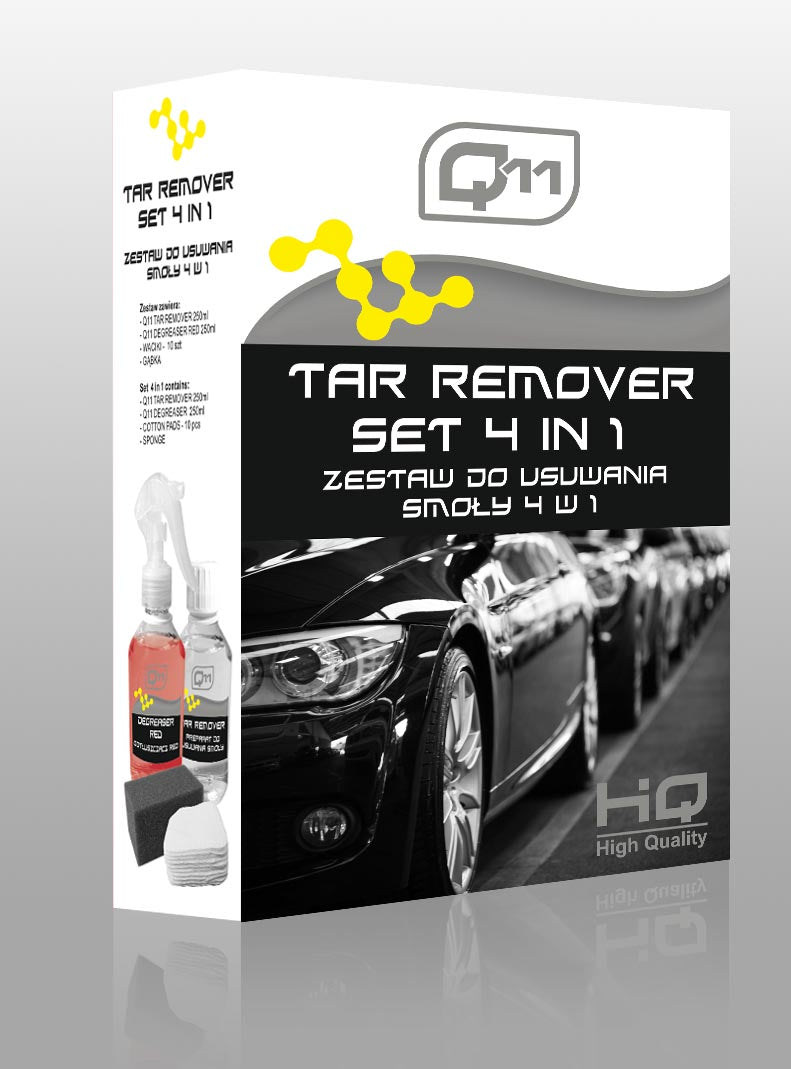 Teer verwijder set (4 in 1) - verwijdert teer van uw auto, motor of camper