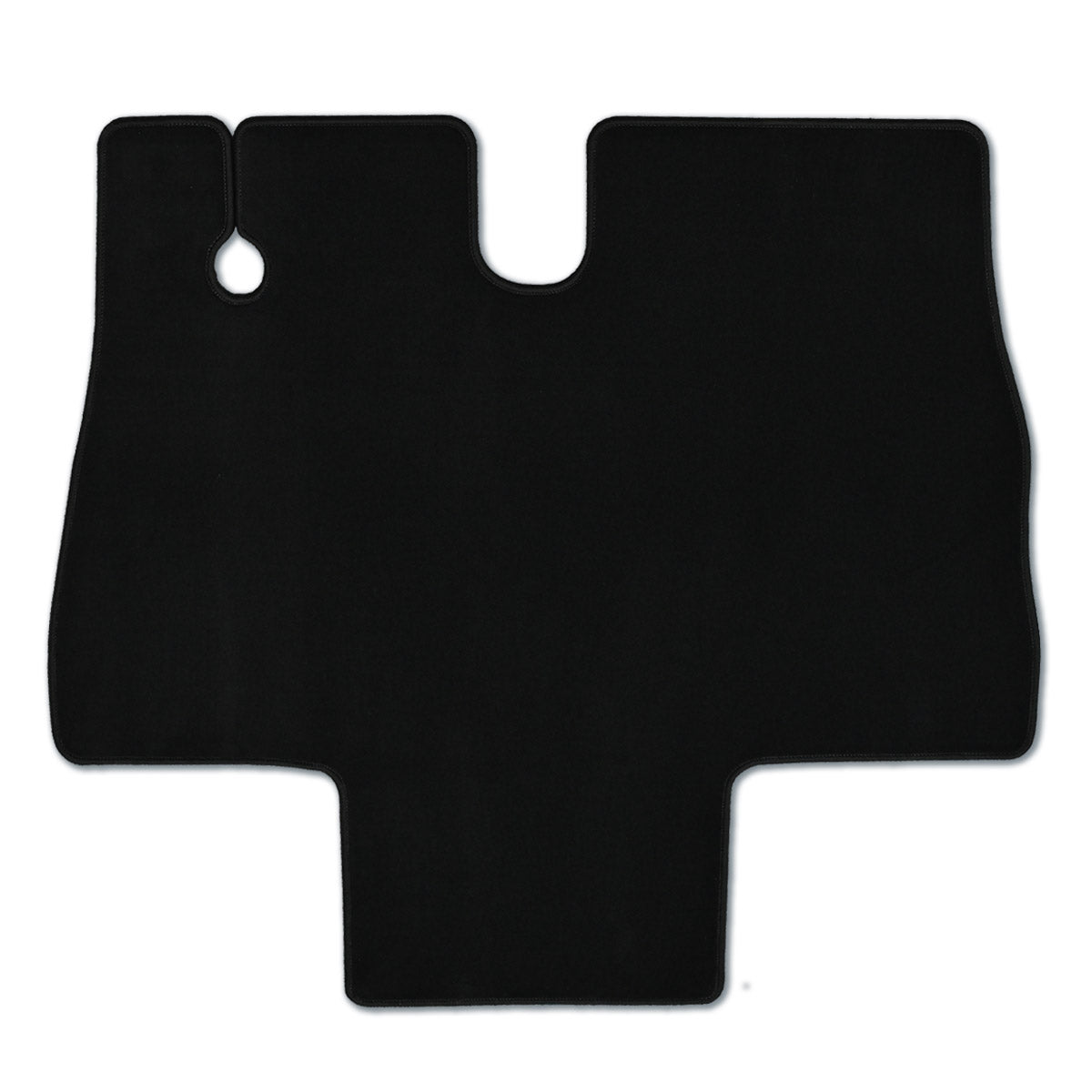 Campers - Automat camper zwart velours Fiat Ducato / Citroen Jumper / Peugeot Boxer 1994-2006 (doorlopende mat uit 1 stuk tussen de stoelen)