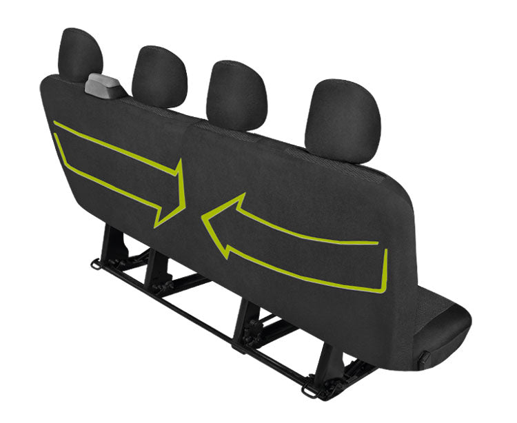 Bedrijfswagen Autostoelhoes ARES - DV4-XXL achterbank - Zwart