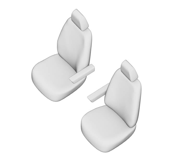 Pasvorm Stoelhoezen Mercedes Vito 447 Bestelwagen (2014-Heden) - stof, kunstleer of stof / kunstleer