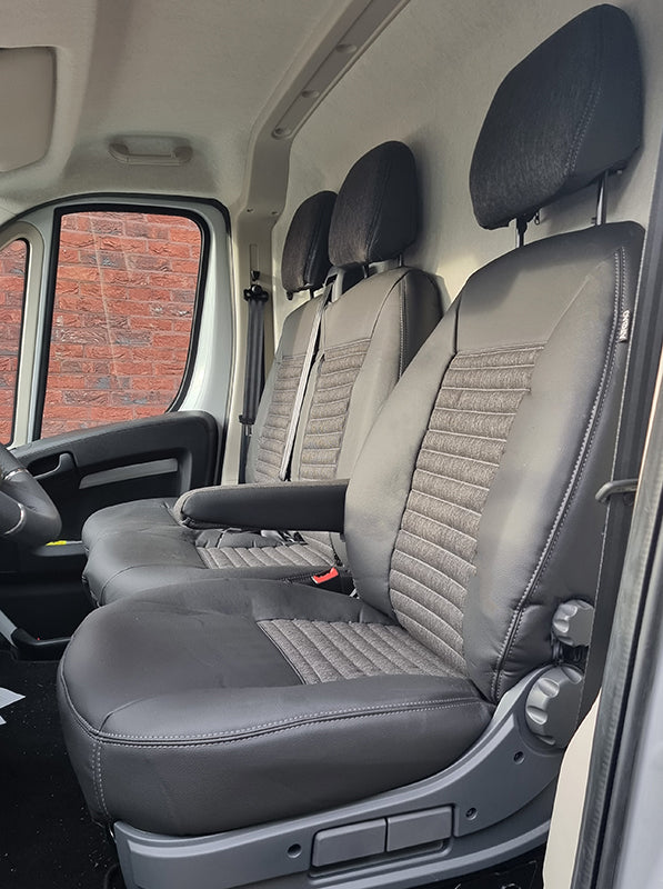 Pasvorm Stoelhoezen Citroen Jumper Bestelwagen (2006-Heden) - stof, kunstleer of stof / kunstleer