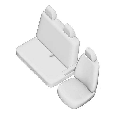 Pasvorm Stoelhoezen Mercedes Sprinter Bestelwagen (2018-Heden) - Kunstleer