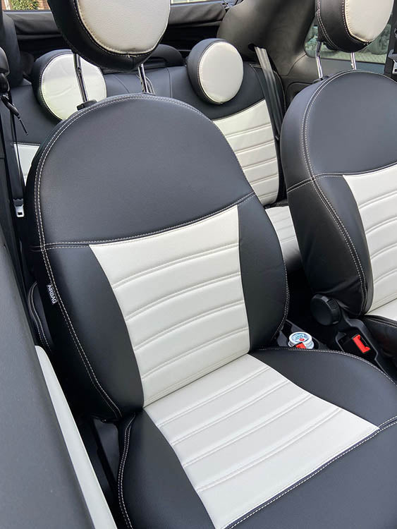 Pasvorm Stoelhoezen Fiat 500 hatchback (2007-2013) - Kunstleer