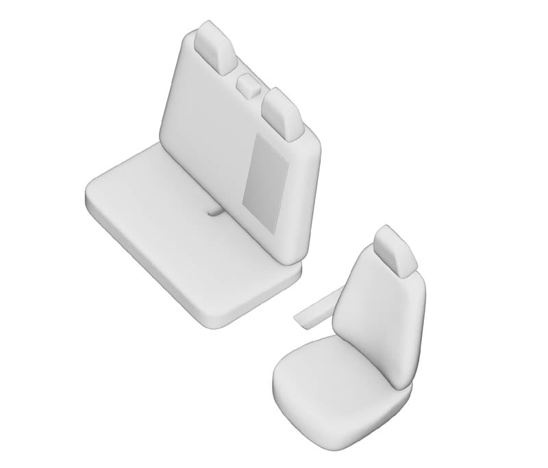 Pasvorm Stoelhoezen Mercedes Sprinter Bestelwagen (2006-2018) - Stof