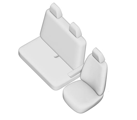 Pasvorm Stoelhoezen Mercedes Sprinter Bestelwagen (2018-Heden) - Stof